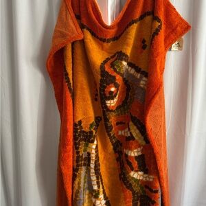 NWT Hermes vintage orange fish beach towel